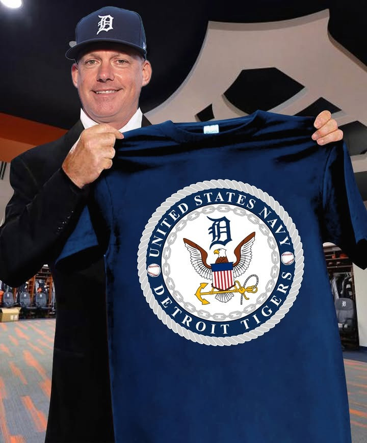 United States Navy Detroit Tigers T-Shirt Honor USN Merch Gifts For Baseball Lovers Fans