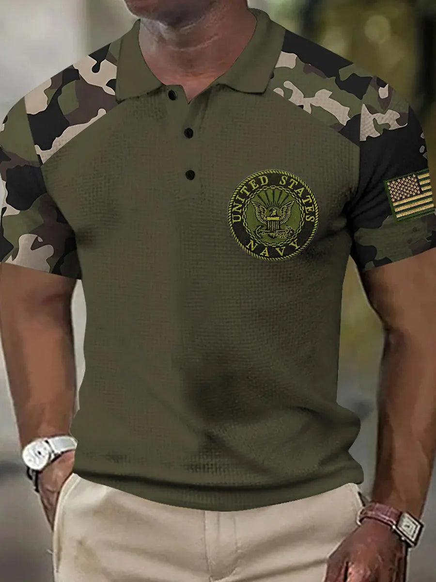United States Navy Polo Shirt Patriotic Gift for Military Supporters Independence Day Apparel