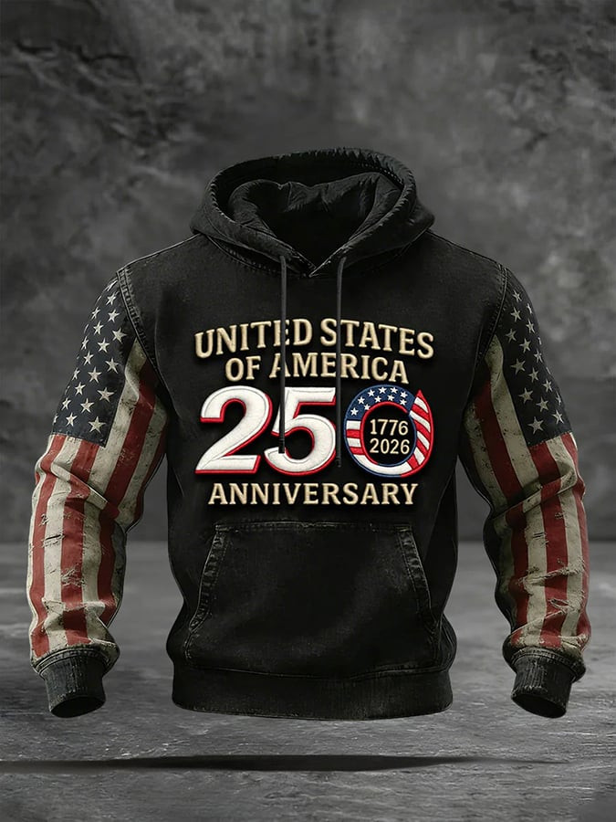 United States Of America 250 Years Anniversary Hoodie USA Flag 1776 2026 Merch Patriotic Gifts