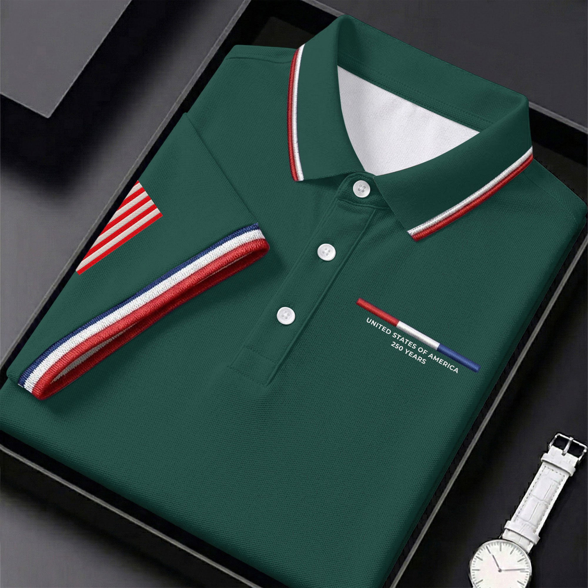 United States Of America 250 Years Polo Shirt Patriotic Shirt Gifts For Husband