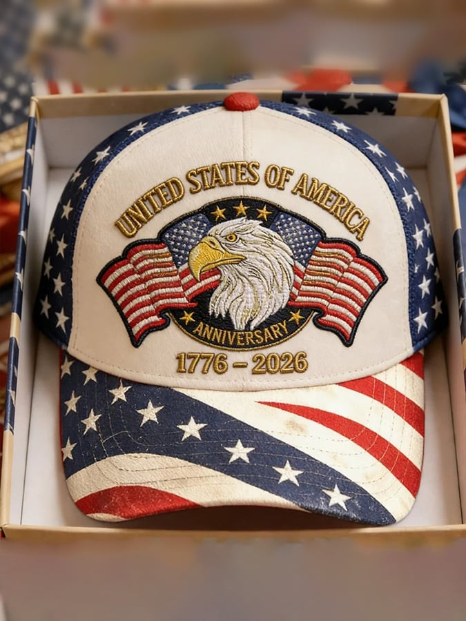 United States Of America 250th Anniversary 1776 2026 Hat Embroidered Patriotic Gift Ideas