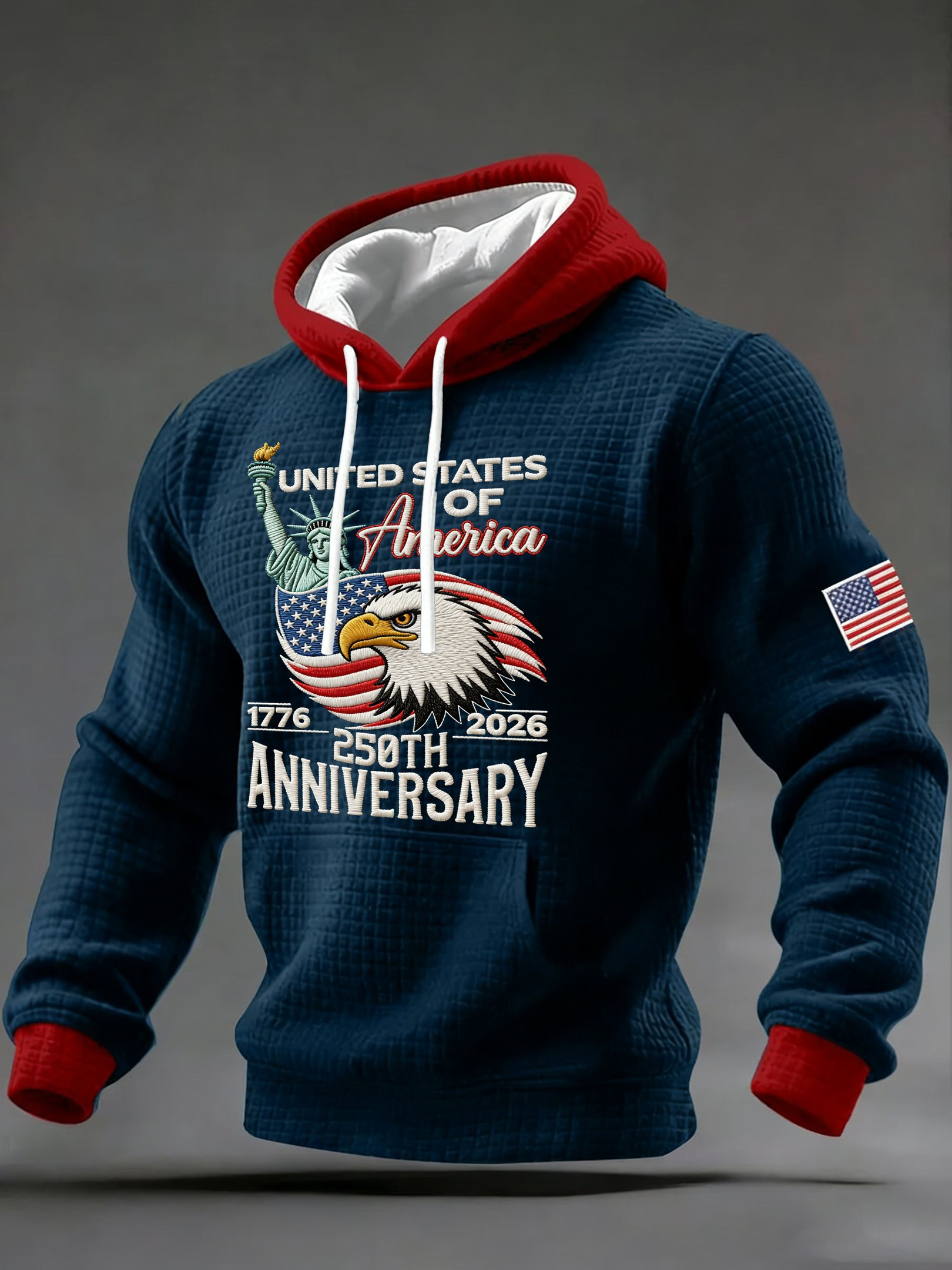 United States Of America 250th Anniversary Hoodie 1776 2026 4Th Of July Clothing Men's
