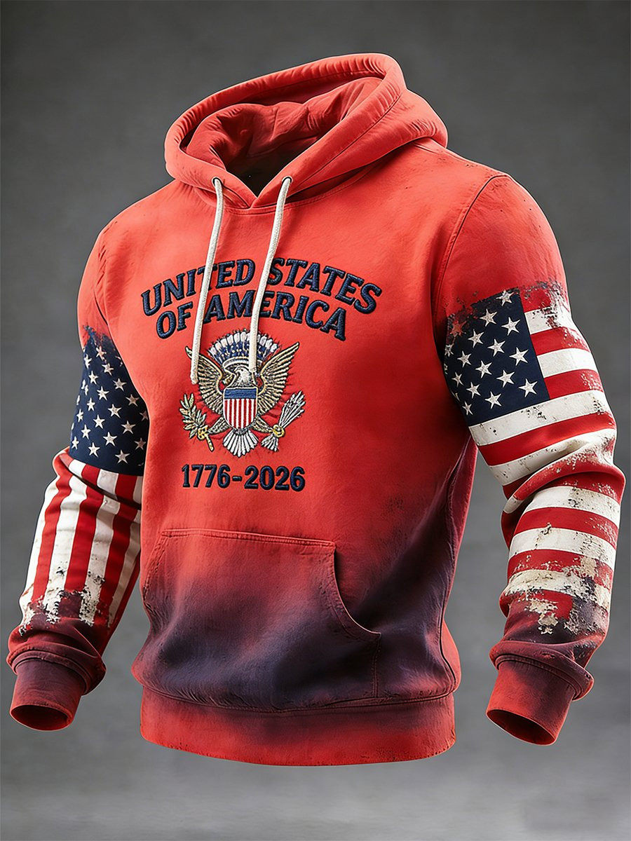 United States Of America 250Th Anniversary Hoodie 1776 2026 Mens Patriotic Clothing