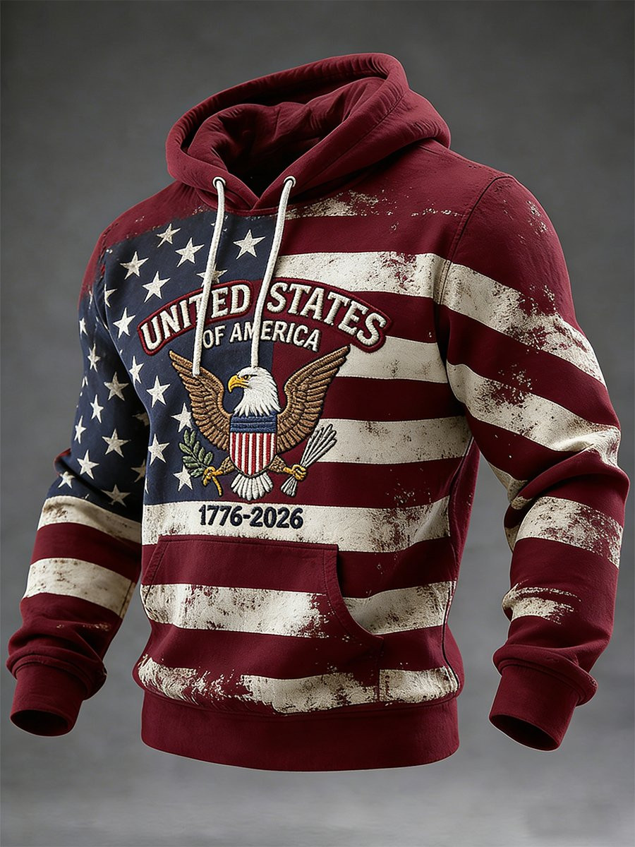 United States Of America 250Th Anniversary Hoodie 1776 2026 Patriotic Mens Hoodies Dad Gifts