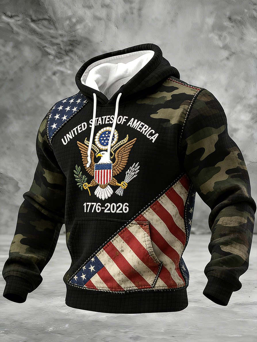 United States Of America 250th Anniversary Hoodie Camouflage 1776 2026 Merch Patriotic Gifts