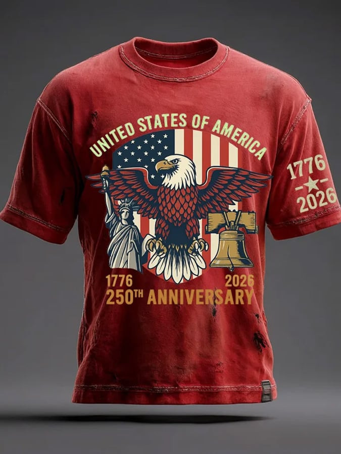 United States Of America 250Th Anniversary T-Shirt 1776 2026 Merch Patriot Shirts For Men