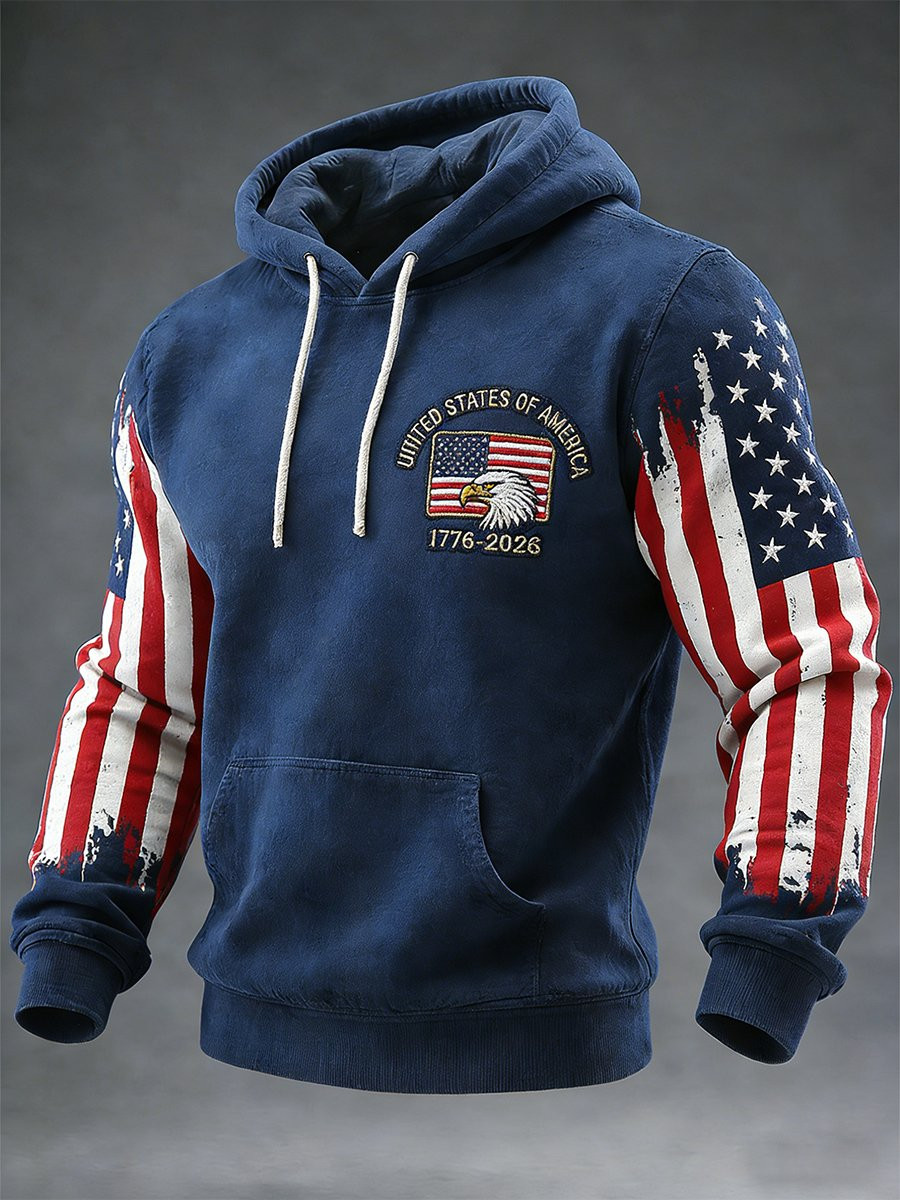 United States Of America 250th Birthday Hoodie 1776 2026 4Th Of July Apparel Gifts For Him