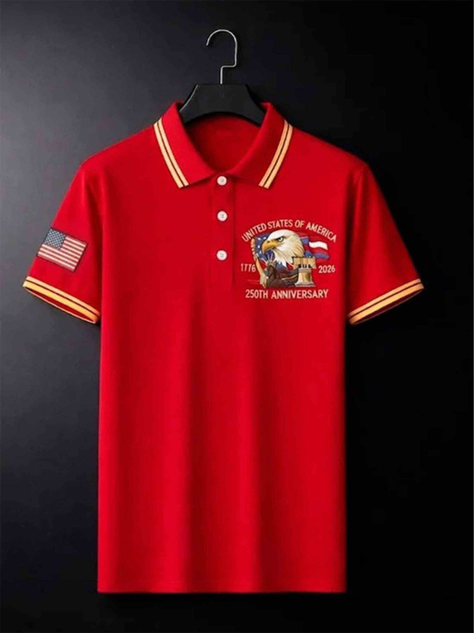 United States Of America Polo Shirt 250th Anniversary 1776 2026 Clothing Gift For Dad