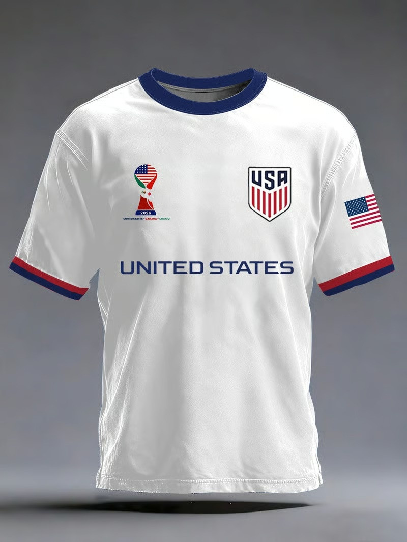 United States Soccer T Shirt USA FIFA World Cup 2026 Trophy Fan Gear Graphic Tees Gift
