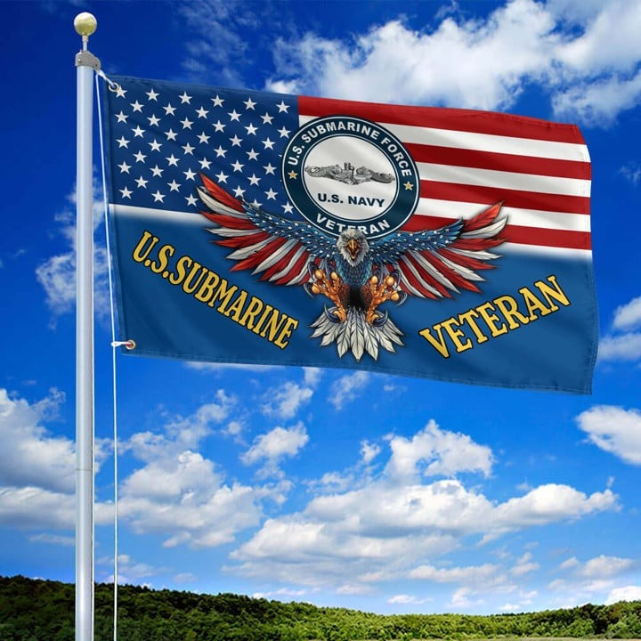 United States Submarine Force Veteran Flag Eagle Outdoor Decor Veterans Day Gifts
