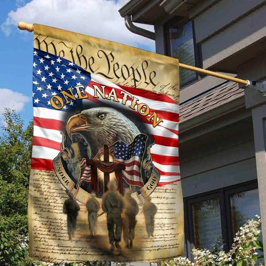 United States Veteran Flag We The People One Nation Eagle Cross Christian Proud Veteran Gifts For Patriots