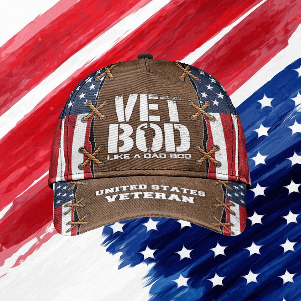 United States Veteran Hat Vet Bod Like A Dad Bod Cap Patriotic Presents