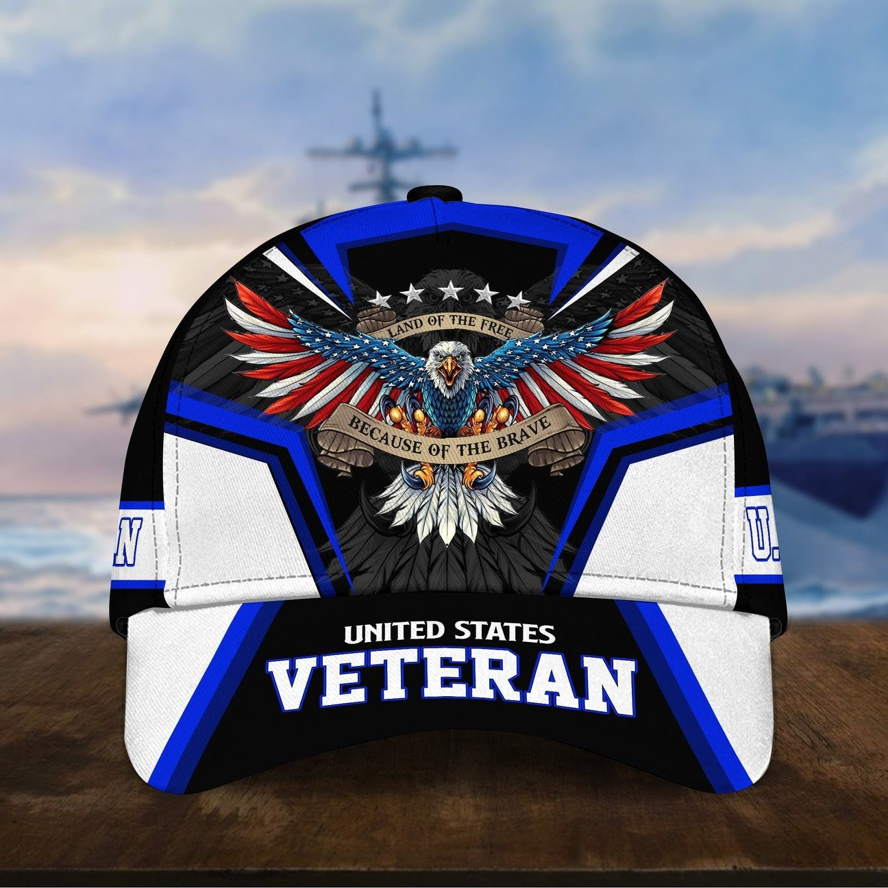 United States Veteran Land Of The Free Cap Gift For Proud Militaries on Veterans Day