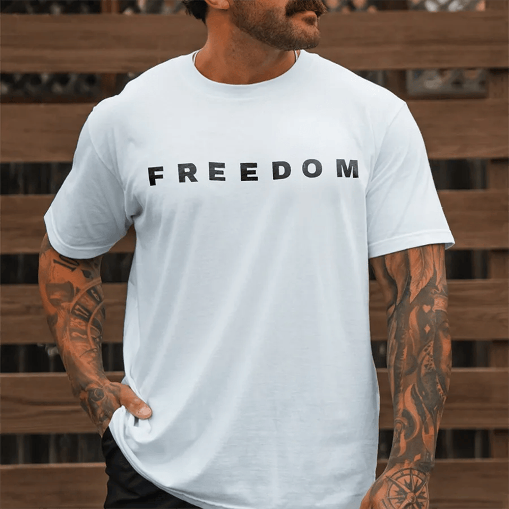 United States Veteran White T-Shirt Freedom Proud Veteran Best Gifts For Men