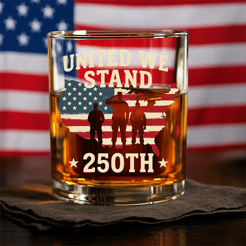 United We Stand 250th Anniversary Usa Veteran Whiskey 4Th Of July Gifts For Him