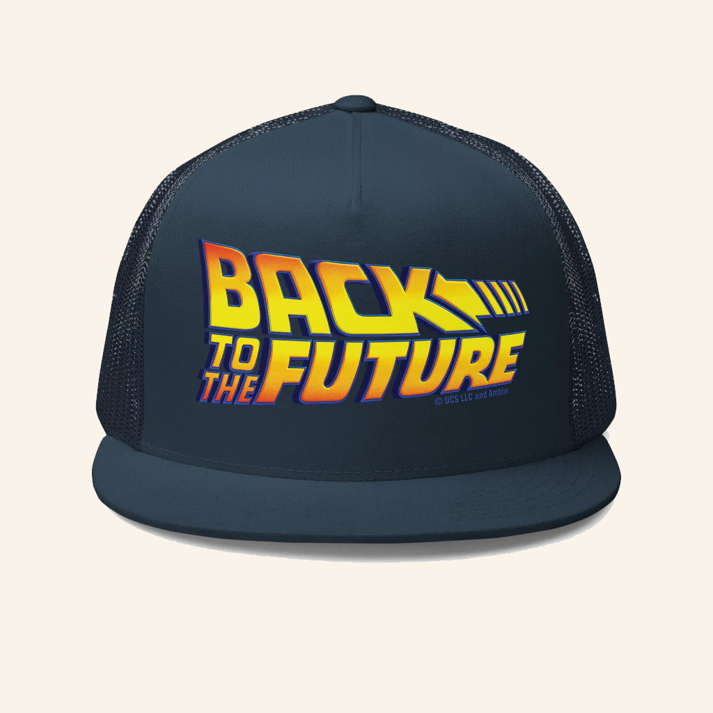 Universal Merch Back To The Future Logo Trucker Hat Snapback Xmas Gifts For Him Universal Merch Back To The Future Logo Trucker Hat Snapback Xmas Gifts For Him
