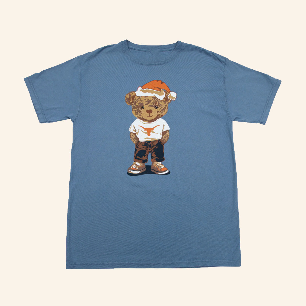 University Co Op Merch Texas Longhorns Santa Hat Bear T-Shirt Christmas Gift Ideas For Son University Co Op Merch Texas Longhorns Santa Hat Bear T-Shirt Christmas Gift Ideas For Son