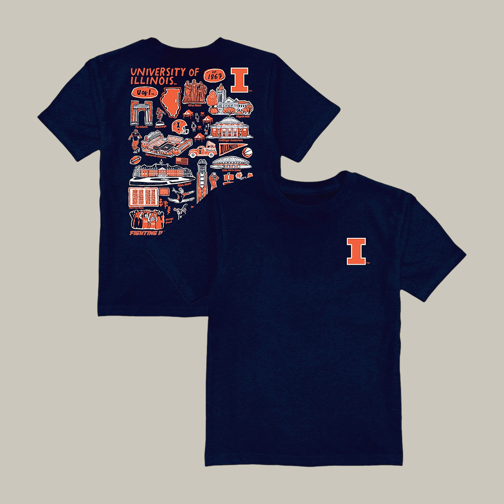 University Of Illinois Basketball Final Four T-Shirt Illinois 2026 NCAA Men's Basketball Final Four Merch