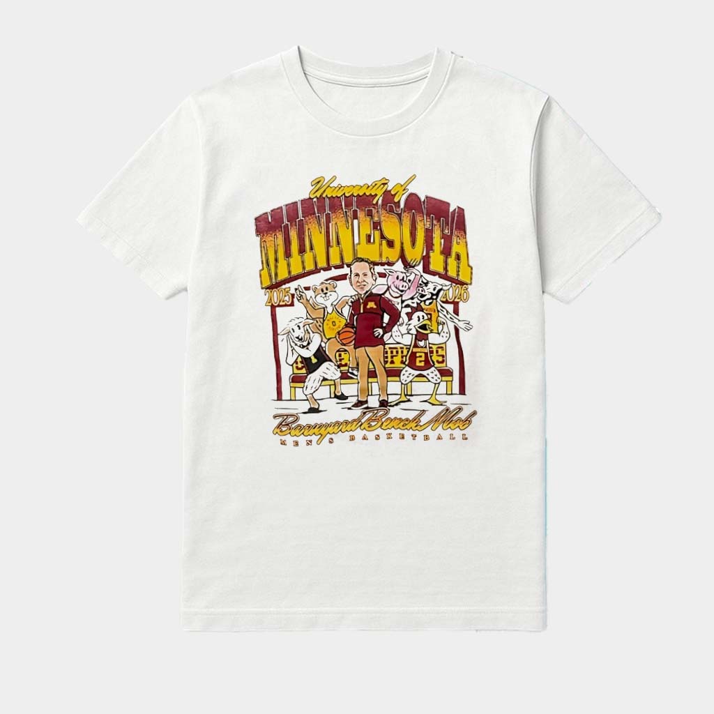 University of Minnesota 2025 2026 Ben Johnson Barnyard Bench Mob Minnesota Golden Football Shirt University of Minnesota 2025 2026 Ben Johnson Barnyard Bench Mob Minnesota Golden Football Shirt