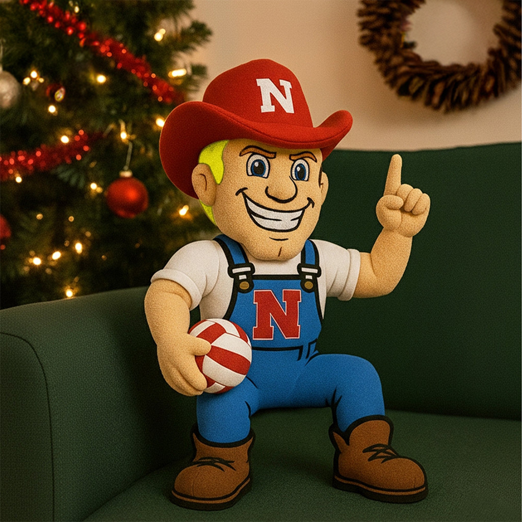 University Of Nebraska Mascot Herbie Husker Plush Pillow Sofa Decor Christmas Gifts For Him University Of Nebraska Mascot Herbie Husker Plush Pillow Sofa Decor Christmas Gifts For Him