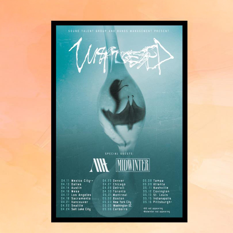 Unprocessed Merch Angel North America Headline Tour 2026 Poster Home Decor Gifts For Music Fans