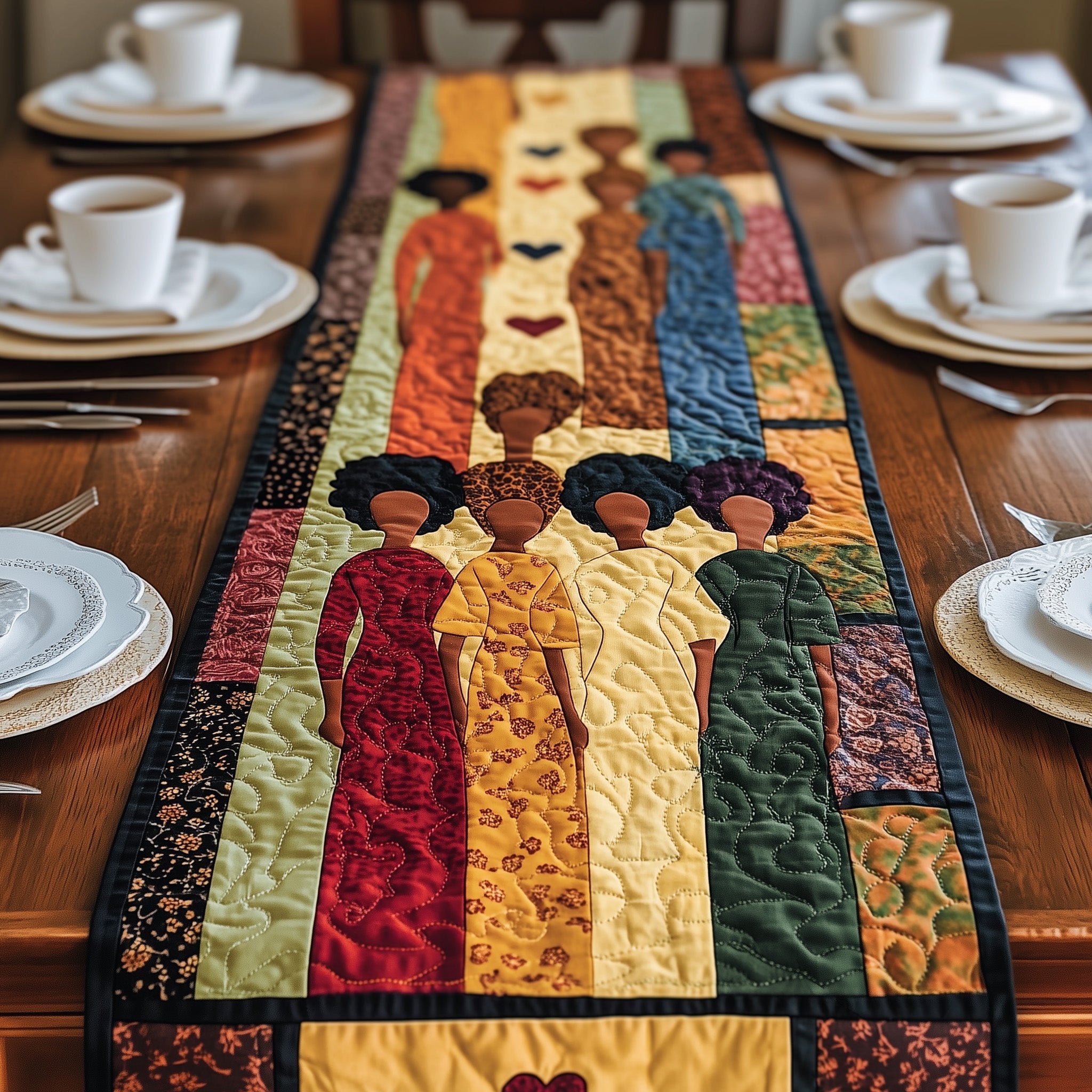 Unshakable Roots Quilted Table Runner Farmhouse Dining Room Decor Gift For Home