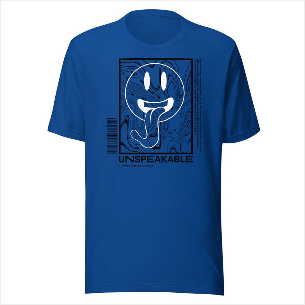 Unspeakable Merch Blue Smiley Swirl Shirt Best Gifts For Him Birthday Gifts For Fans
