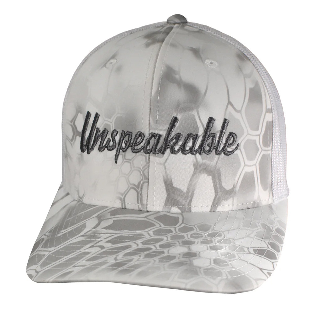 Unspeakable Merch White Shadow Trucker Hat Embroidered Gifts For Him