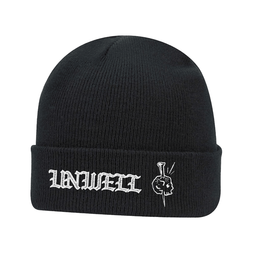 Unwell Black Beanie Unwell Band Merch Gift for Music Lovers Simple Warm Hat