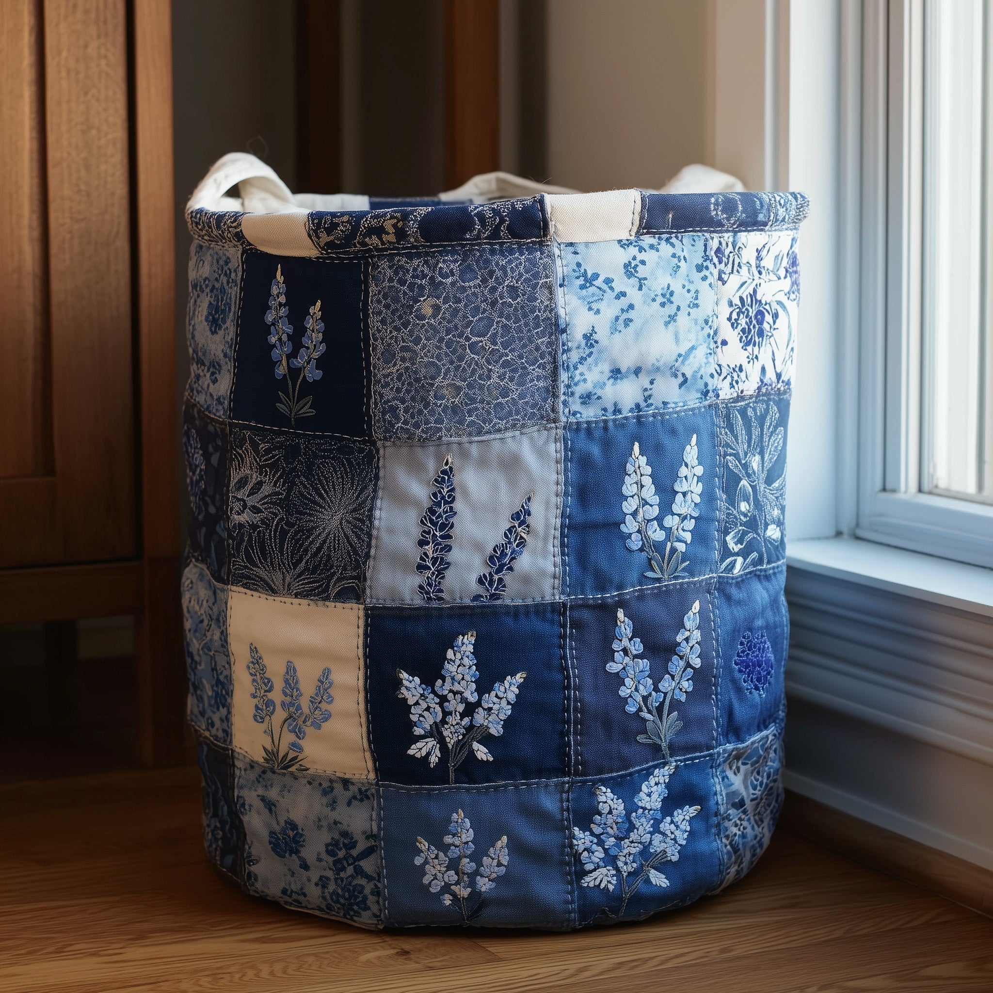Upcycle Quilted Laundry Basket Sunflower Gifts For Grandma