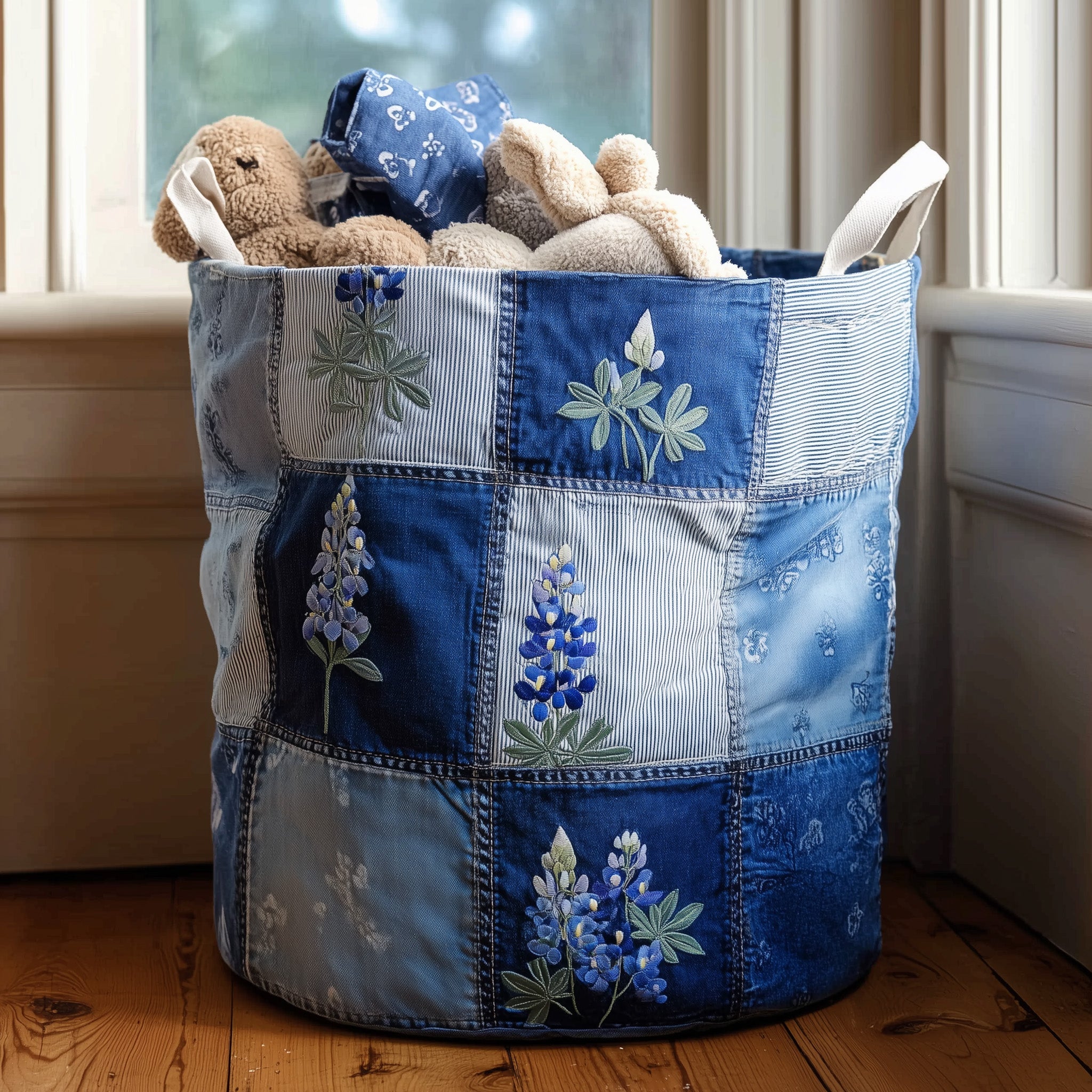 Upcycle Quilted Laundry Basket Sunflower Gifts For Mom