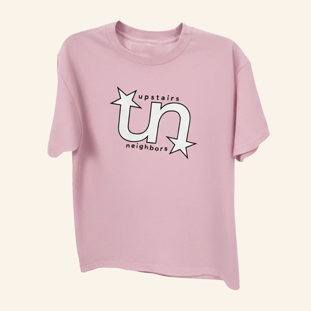 Upstairs Neighbors Pod Merch Logo Pink T-Shirt Christmas Ideas For Wife