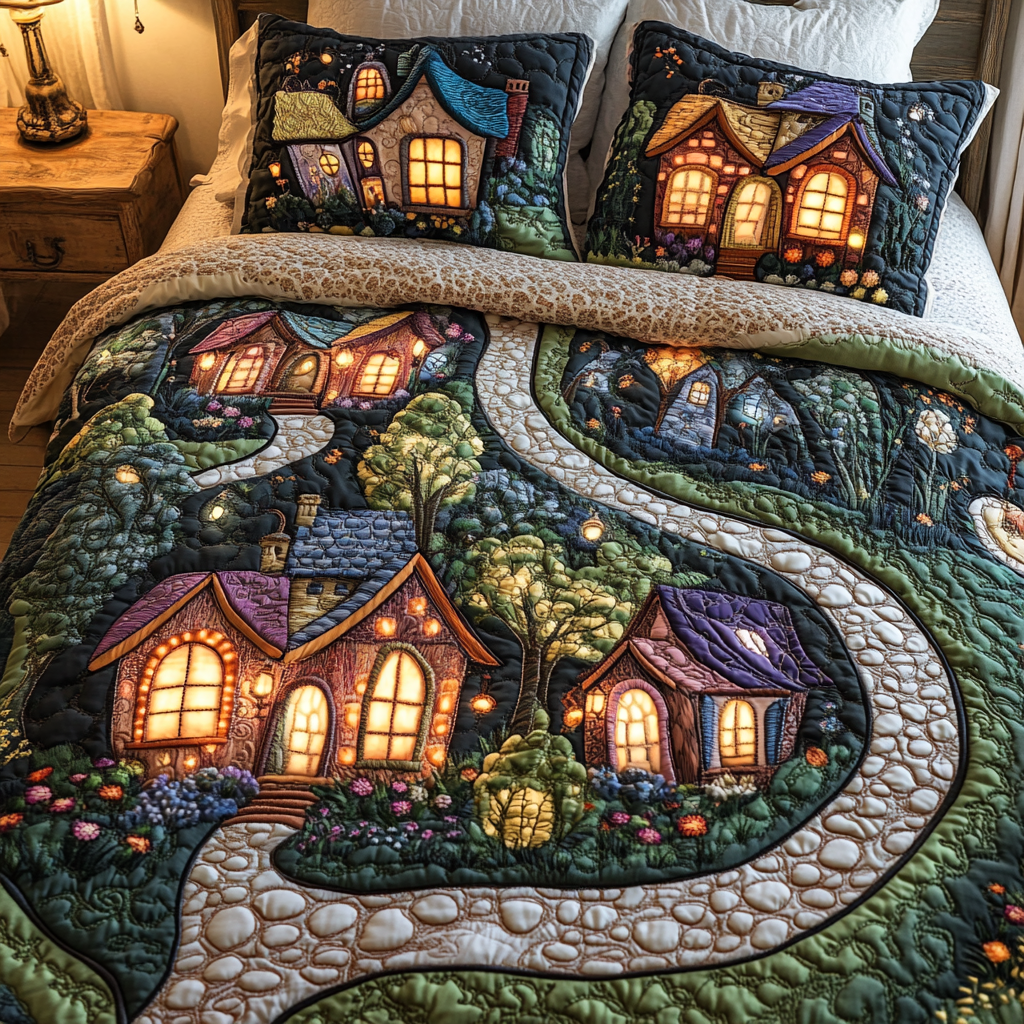 Urban Escape Quilted Bedding Set Best Comforter Sets Xmas Present For Sister In Law