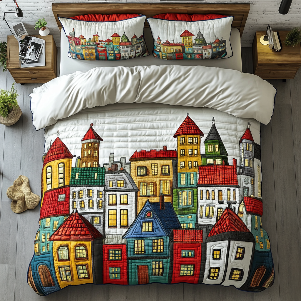 Urban View Quilted Bedding Set Best Bed Sheet Set Christmas Gifts For Mom