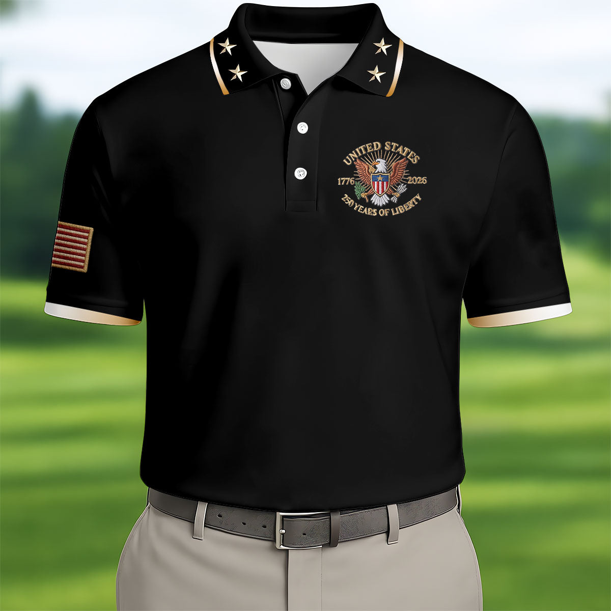 US 1776 2026 250 Years Of Liberty Polo Shirt 4th Of July Golf Shirt Gifts For Father