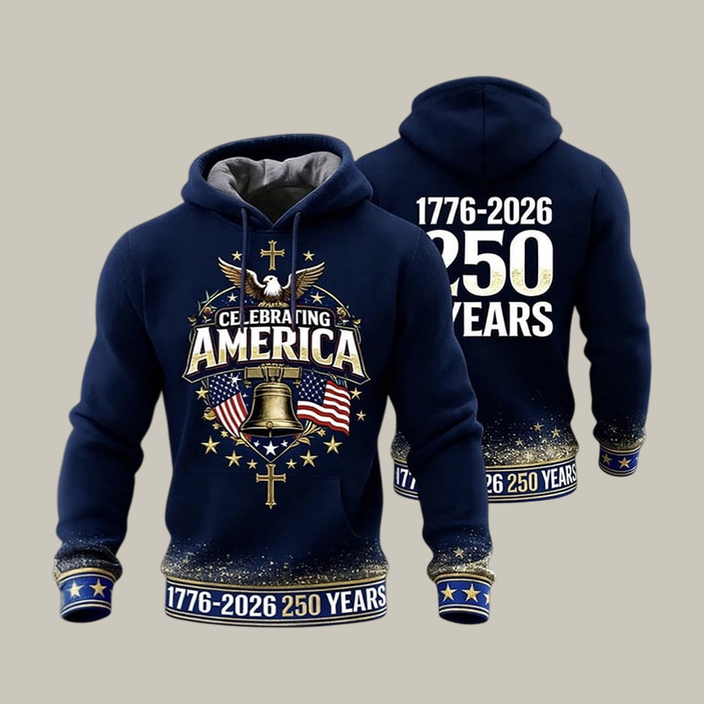US 250 Years 1776 2026 Hoodie 4th Of July Attire Best Gift For Patriots