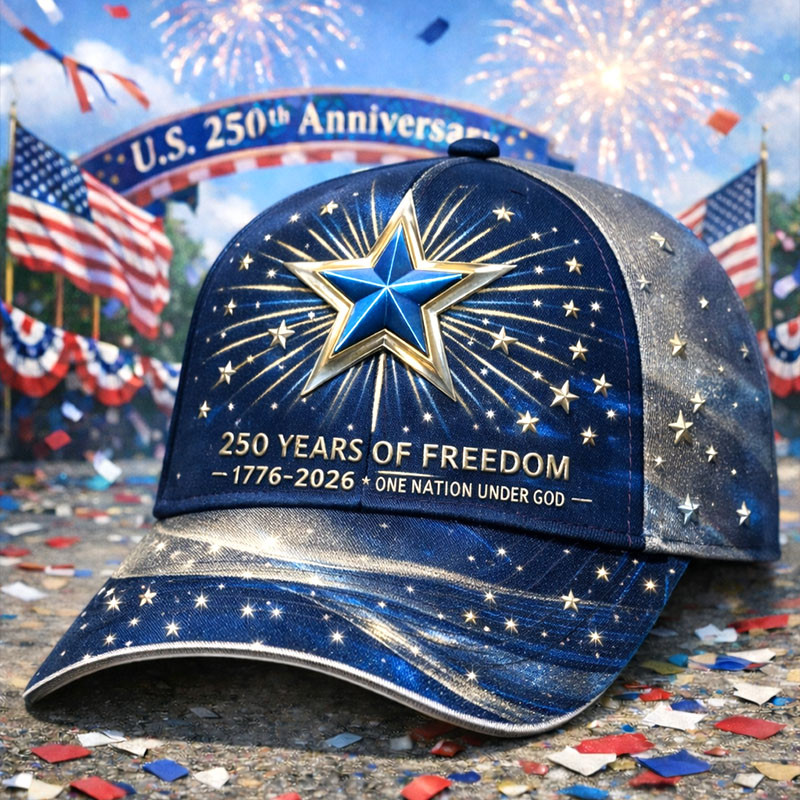 US 250 Years Of Freedom 1776 2026 Hat One Nation Under God Faith Gifts