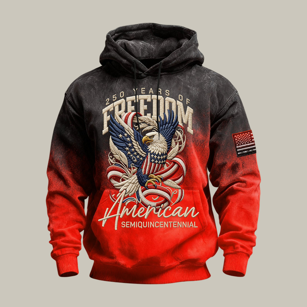 US 250 Years Of Freedom 1776 2026 Hoodie America's Birthday Apparel Best Gift For Patriots