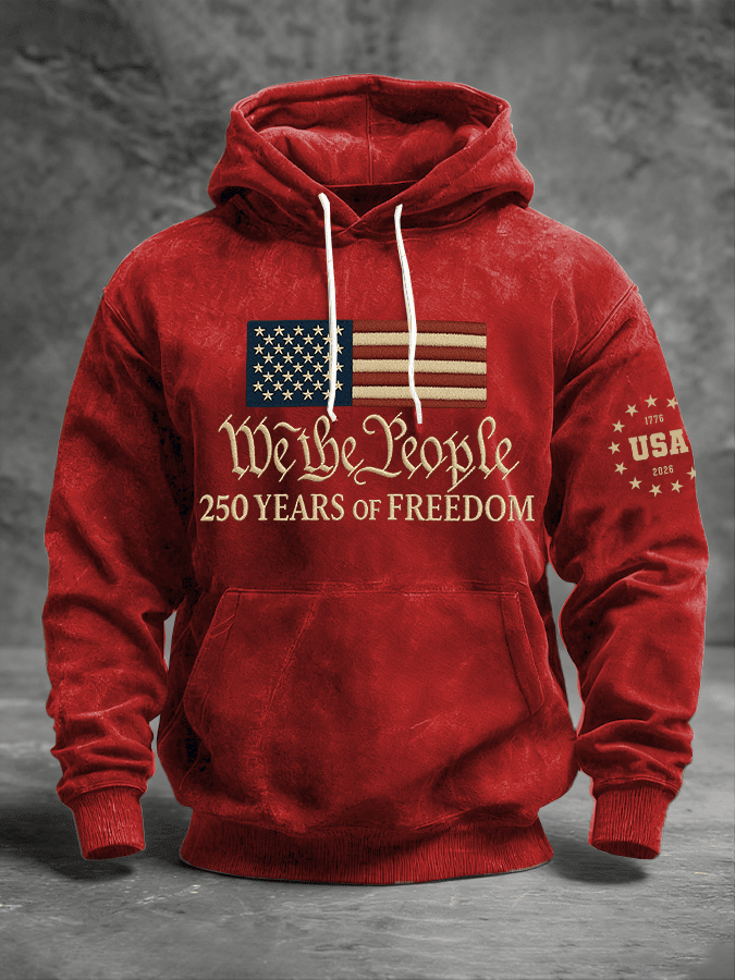 US 250 Years Of Freedom Hoodie We The People Hooded Sweatshirt Anniversary Gifts