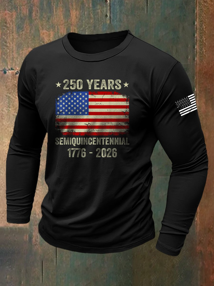 US 250 Years Of Freedom Long Sleeve Shirt Semiquincentennial 1776 2026 Clothing Husband Gift