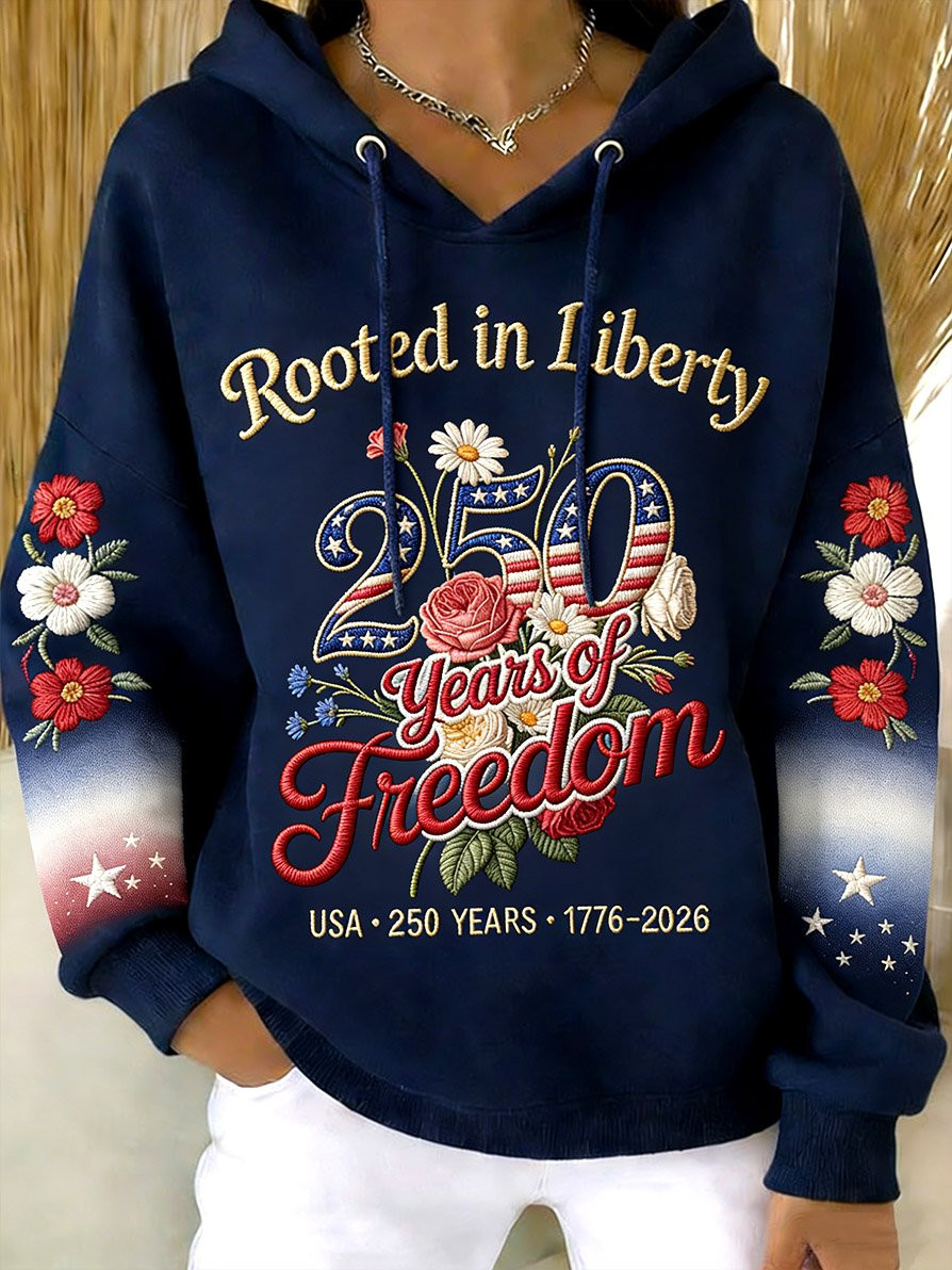 US 250 Years Of Freedom Rooted In Liberty Hoodie Semiquincentennial Merch Freedom Gifts