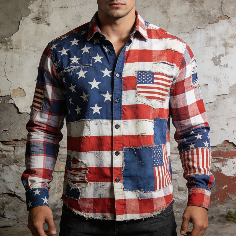 US 250Th Anniversary 1776 2026 Button Up Long Sleeve Shirt Fourth Of July Clothing Gift Ideas