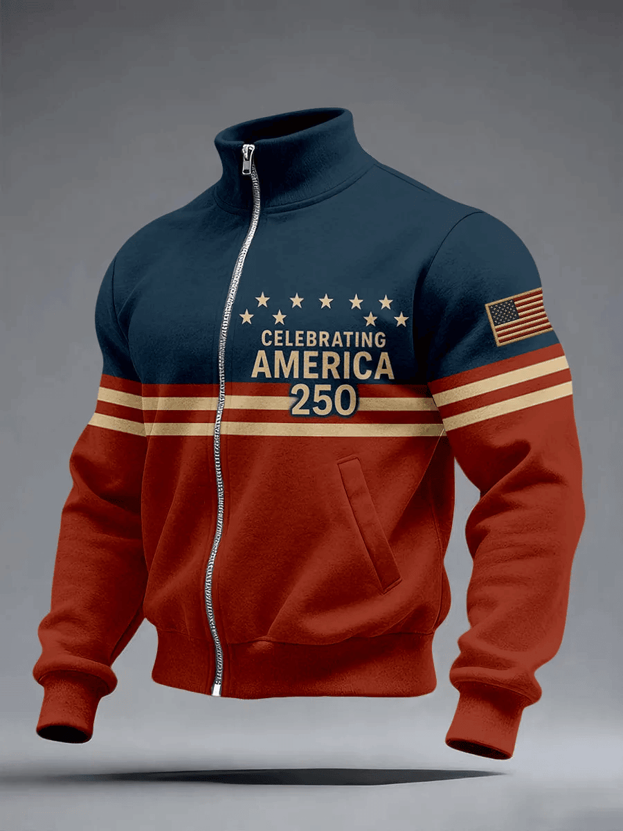 US 250th Anniversary 1776 2026 Collar Sweatshirt Celebrating America 250 Sweatshirt Presents
