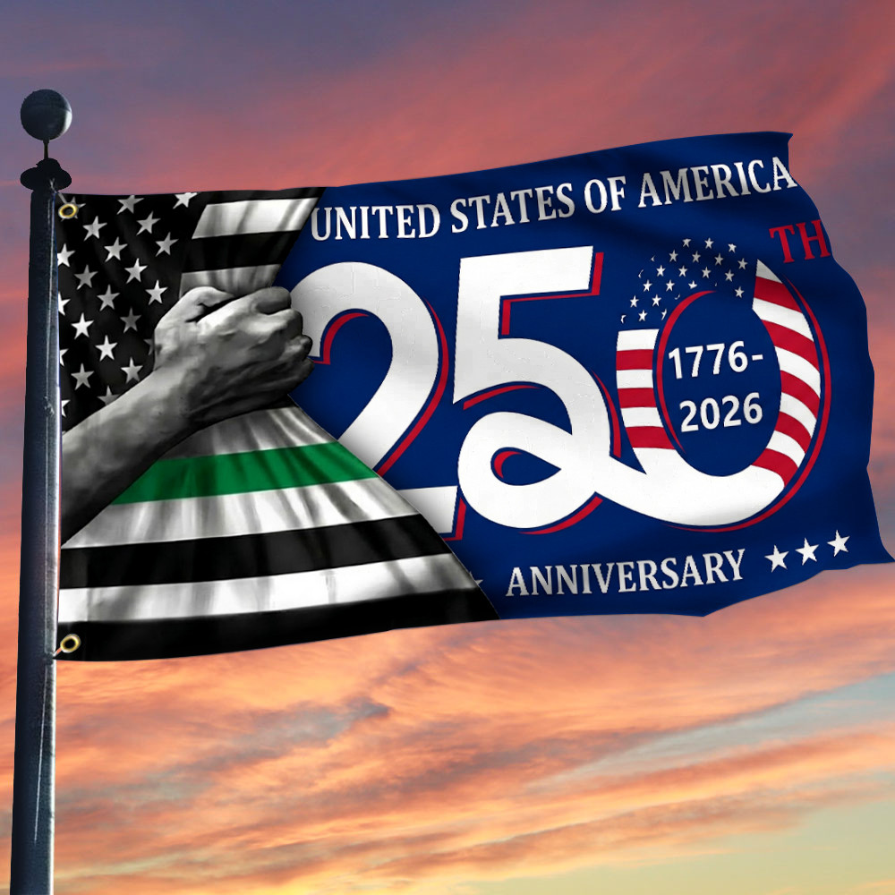 US 250th Anniversary 1776 2026 Flag America's Birthday Flag Gifts For Father