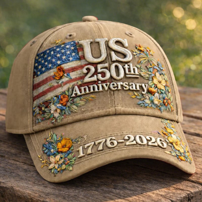 US 250Th Anniversary 1776 2026 Floral Hat Best 4th Of July Baseball Cap Patriotic Gift