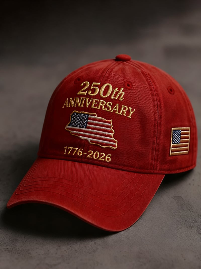 US 250th Anniversary 1776 2026 Hat American Flag Patriotic Baseball Cap Gifts For Him