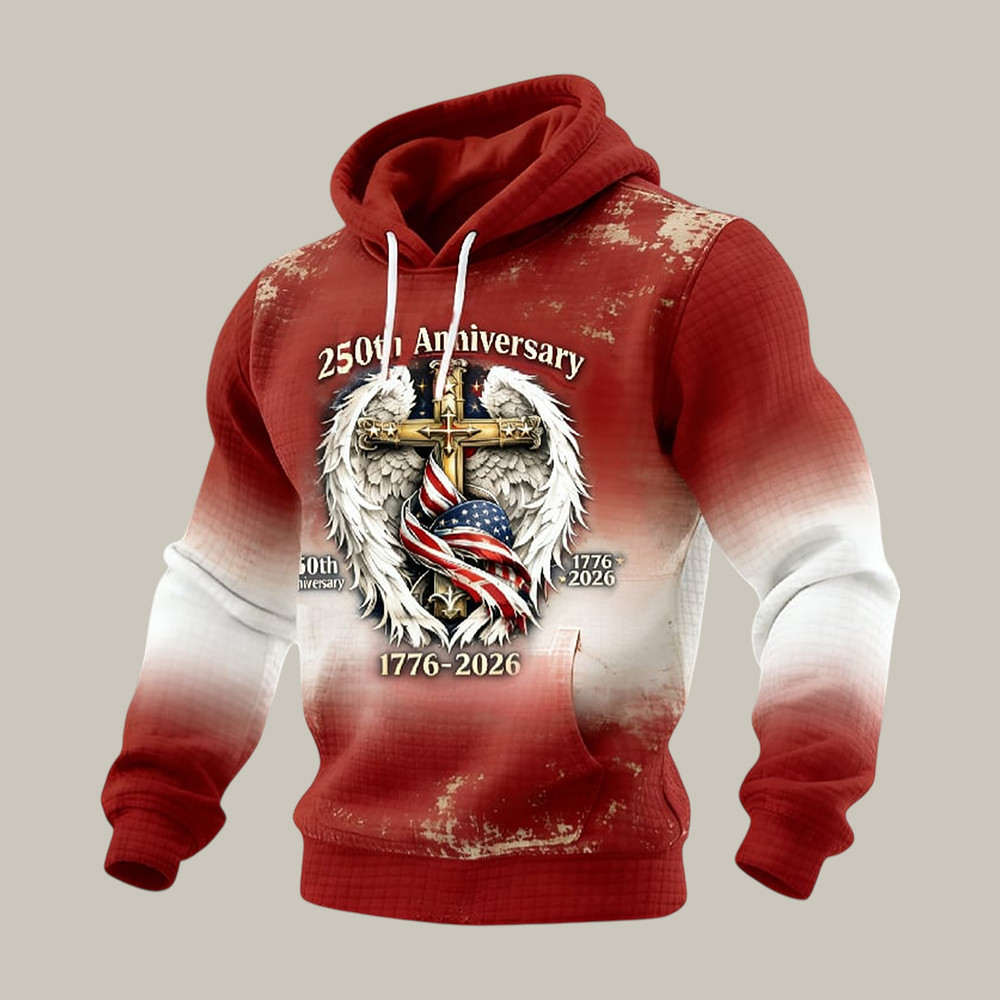 US 250th Anniversary 1776 2026 Hoodie Independence Day Merch Patriotic Gift For Husband