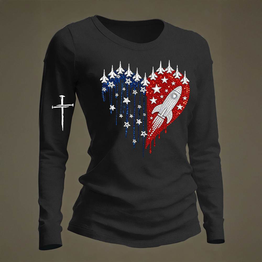 US 250Th Anniversary 1776 2026 Long Sleeve Shirt America's Birthday Apparel Patriotic Gift For Mom