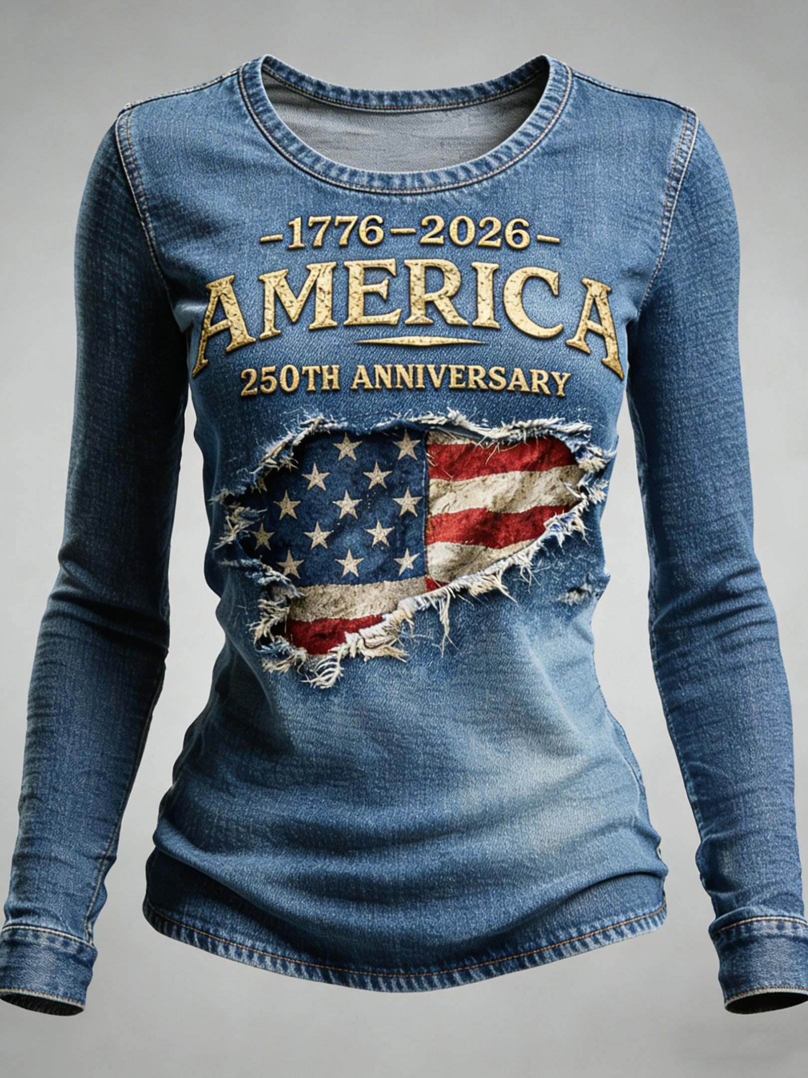 US 250th Anniversary 1776 2026 Long Sleeve Shirt Independence Day Merch Gift For Mom