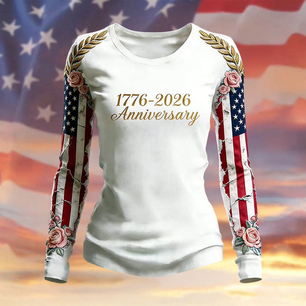 US 250Th Anniversary 1776 2026 Long Sleeve Shirt Patriotic Apparel 4th Of July Present